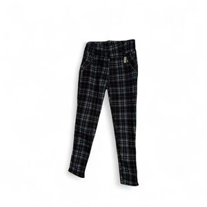 Women's Checkered Leggings in Navy, Black and Tan